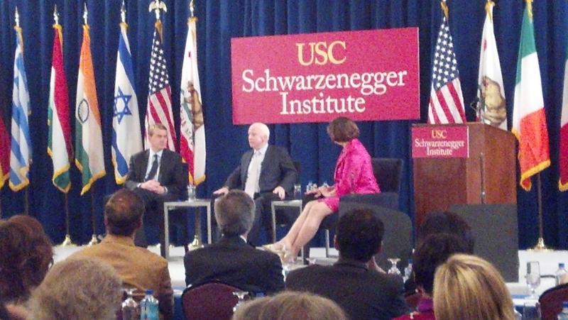 Sen. John McCain spoke at USC's Town and Gown Ballroom (Faith Miller/ ARN).